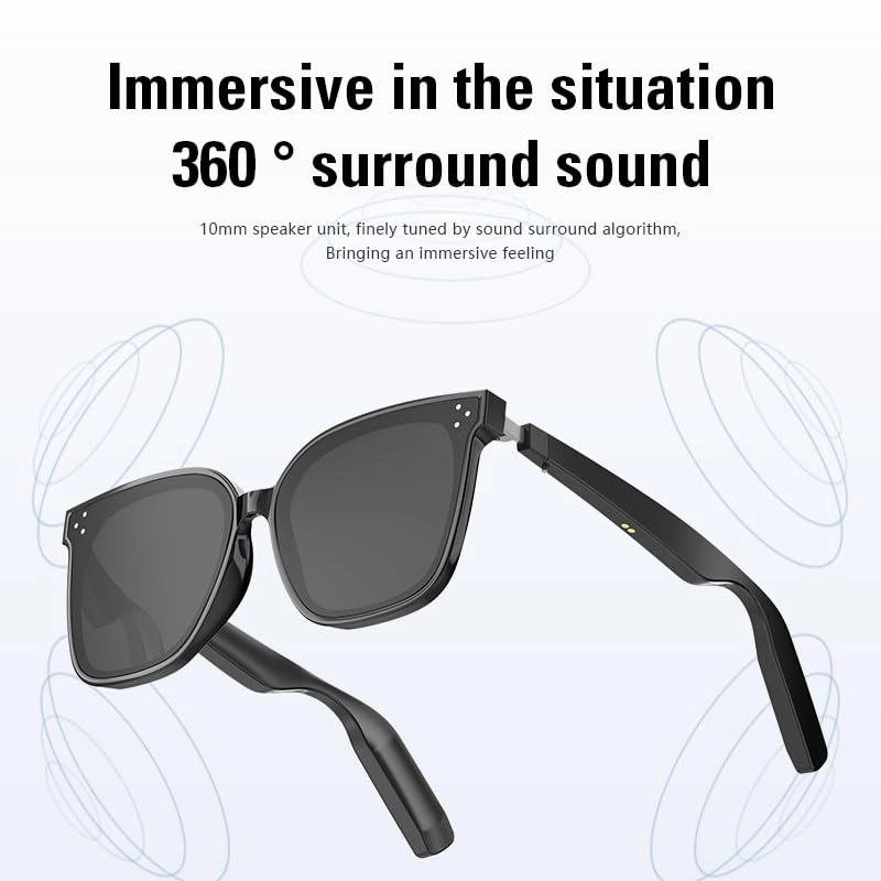Smart Wireless Bluetooth Sunglasses - 20 Mins Quick Charge Bluetooth 5.3 UV400 Polarized