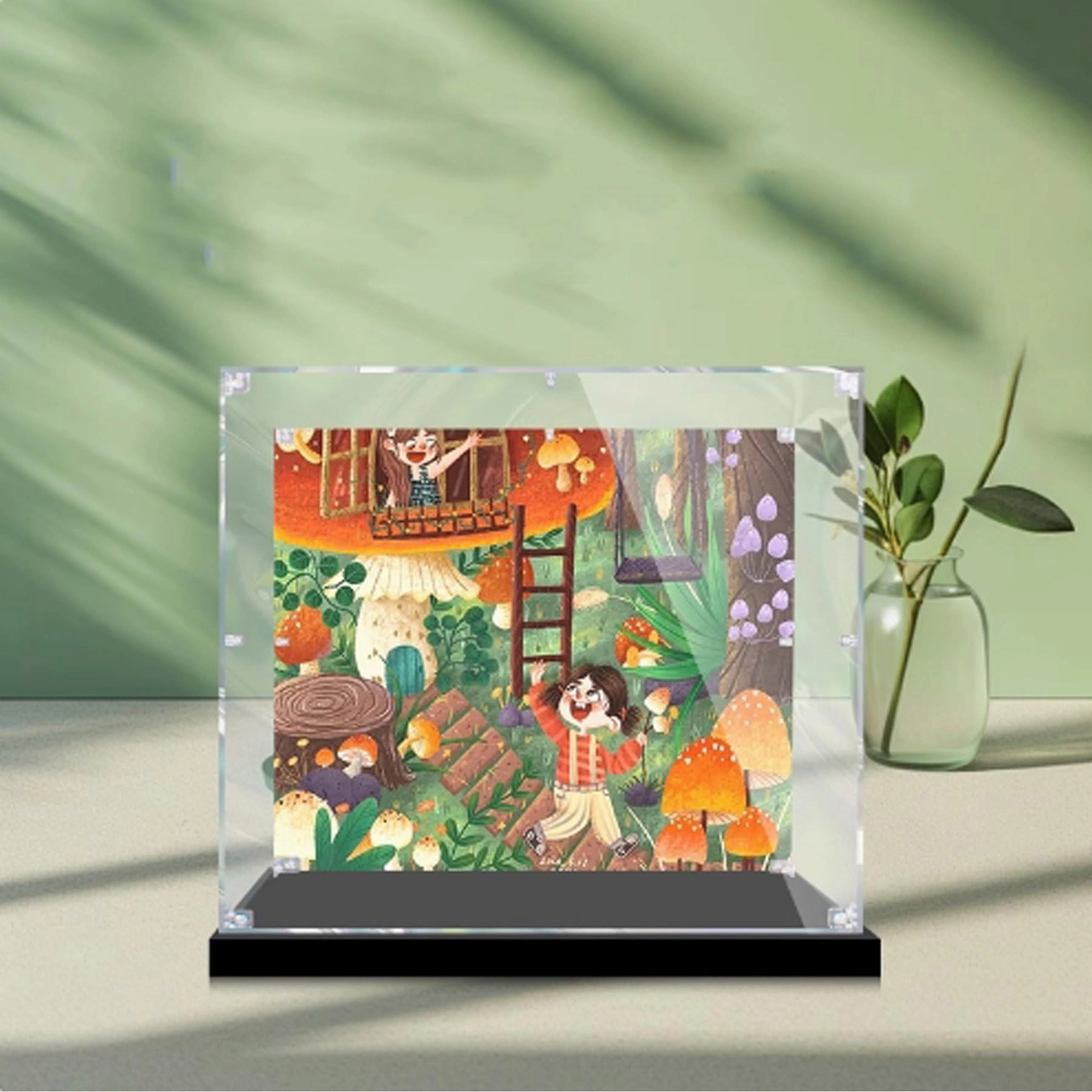 FEIRUBO Display Box Compatible with Lego 41703 Friendship Treehouse - Acrylic 35 x 25 x 35 cm