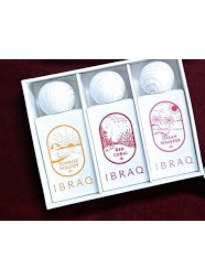 Ibrahim Al Qurashi Ocean Whisper - Eau de Parfum 10ml + Sunrise melody - Eau de Parfum 10ml + Red Coral - Eau de Parfum