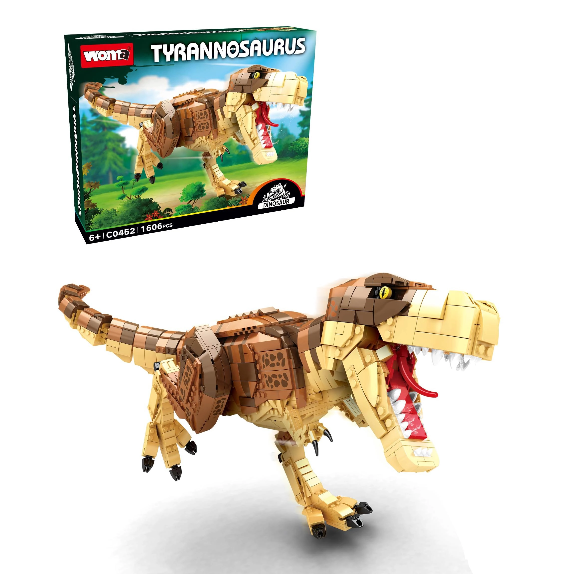 WOMA T-Rex Dinosaur Building Blocks - T-Rex 1606 pcs