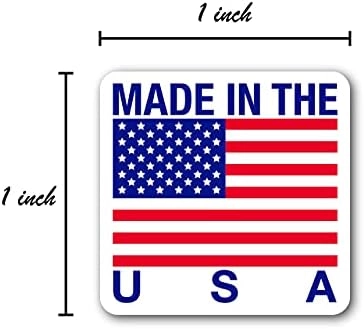 Made in the USA Stickers - 1000 1" x 1"