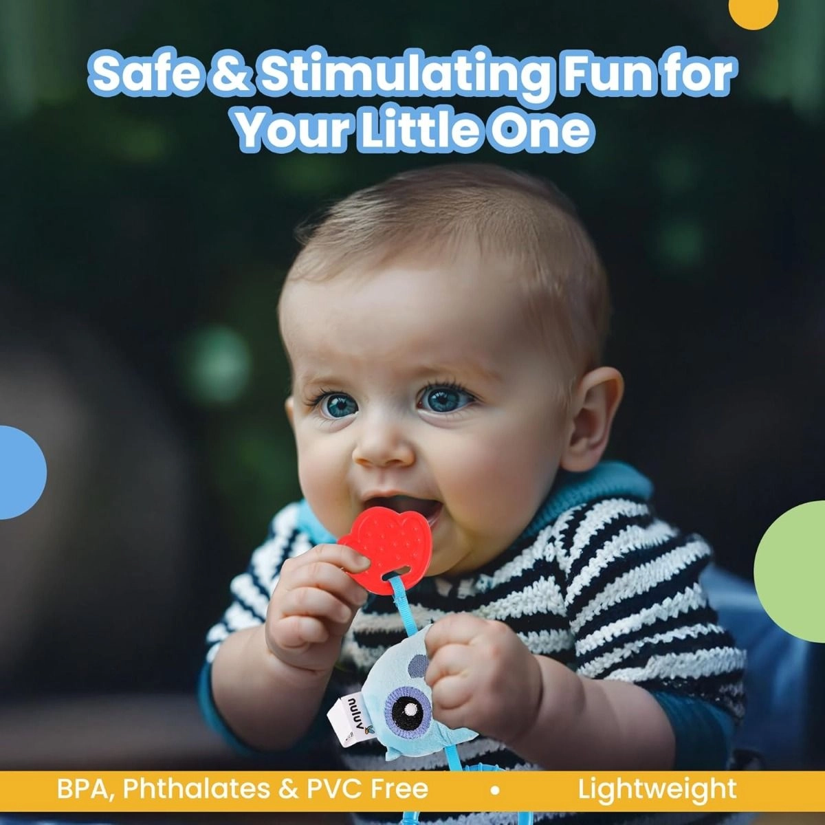 Playtime Owl Teether - soft cuddly fabric silicone teething ring