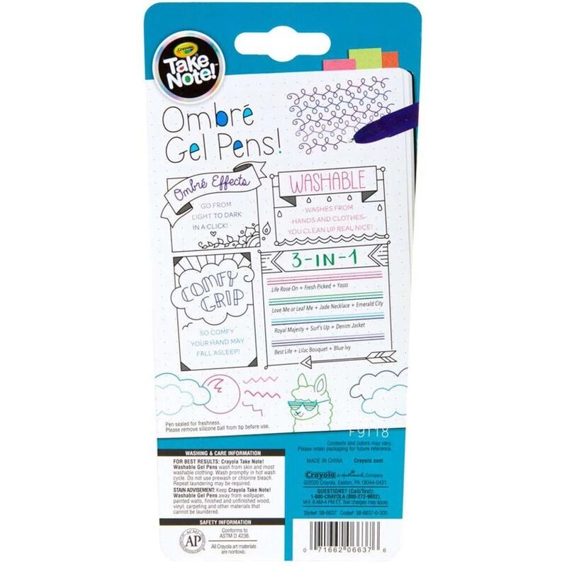 Take Note Washable Ombre Gel Pens - 4 piece(s)