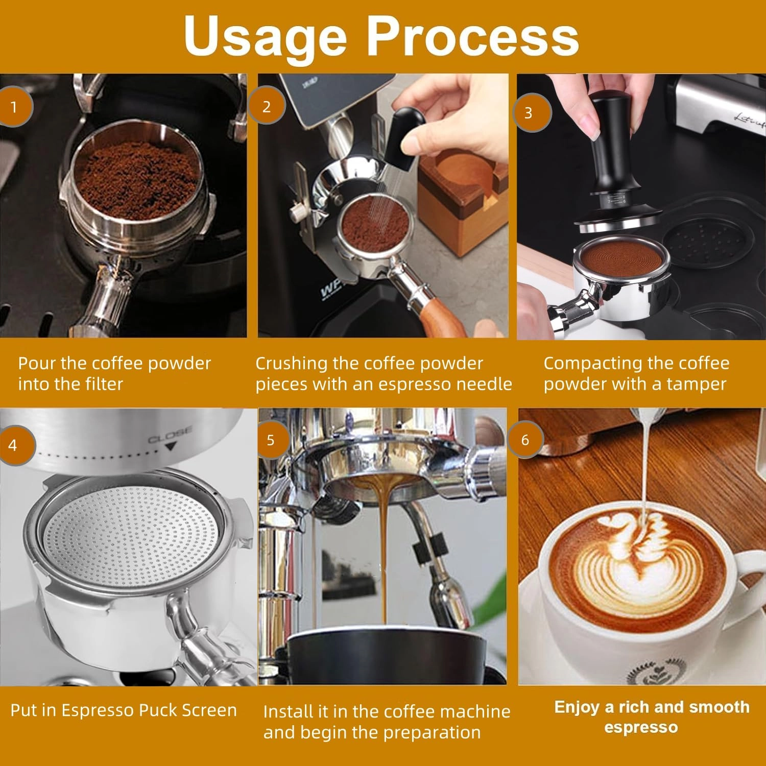 51mm Coffee Tamper - 24PCS 316stainlesss Kit