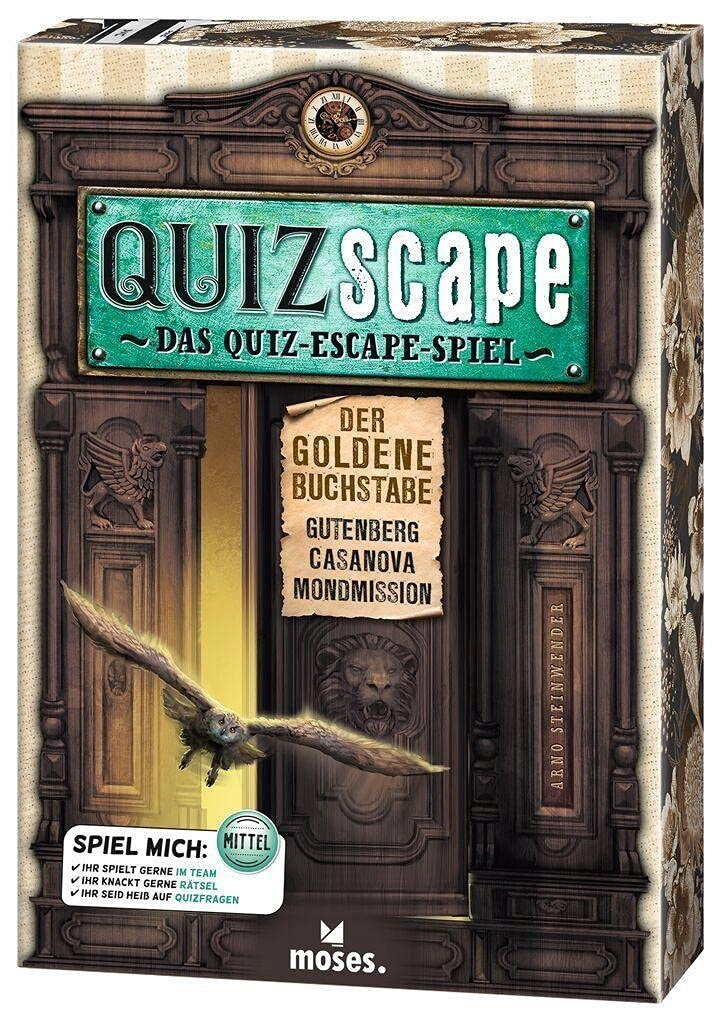 moses. QUIZscape Der goldene Buchstabe: Gutenberg, Casanova, Mondmission (German)