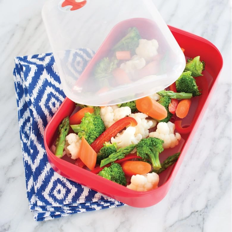 Steam Cooker - Red BPA-free