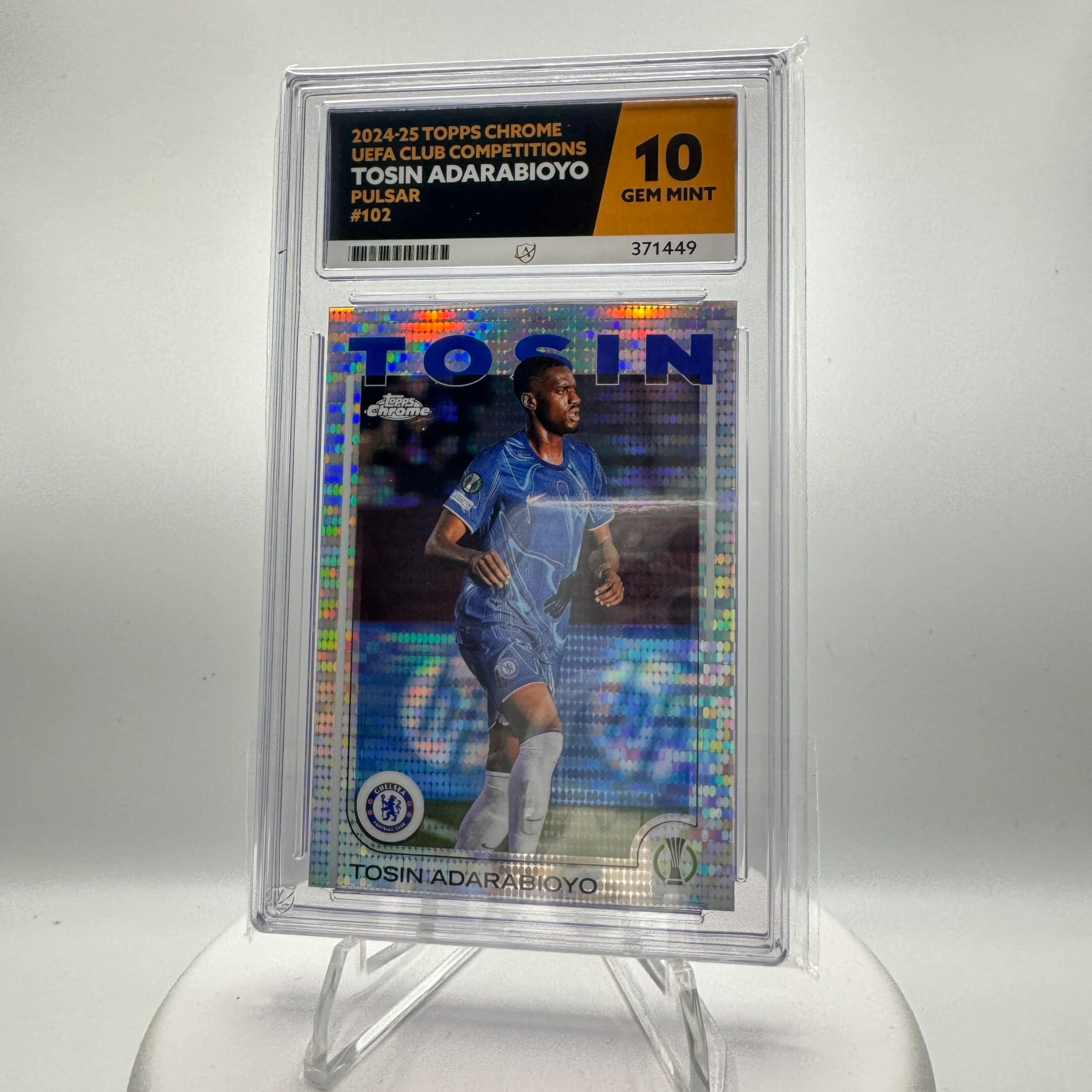 Collect-a-Bubbles Topps Chrome UEFA Tosin Adarabioyo 102 Pulsar