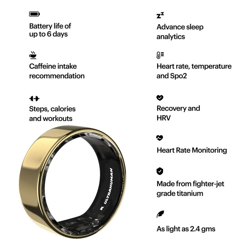 Ring AIR - Bionic Gold Size 10 24 mAh