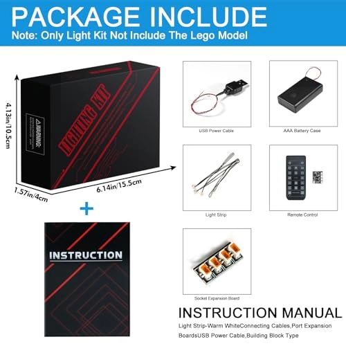 Led Light Kit - Remote Version Yellow Compatible with Lego 21354