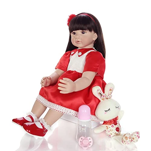 Rebirth Baby Doll - 48cm/58cm Silicone Limbs Cloth Body Panda Clothes Gift Set