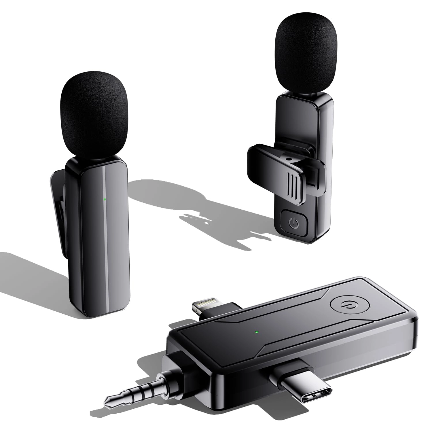 WM325 Wireless+Lightning+USB+3.5mm-Mini-Jack Microphone Pack