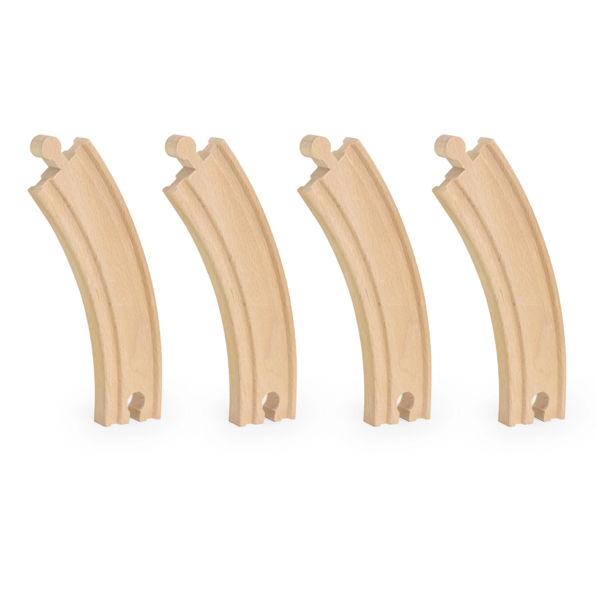 Viga Toys Long Curved Railway Track - 4-Pieces