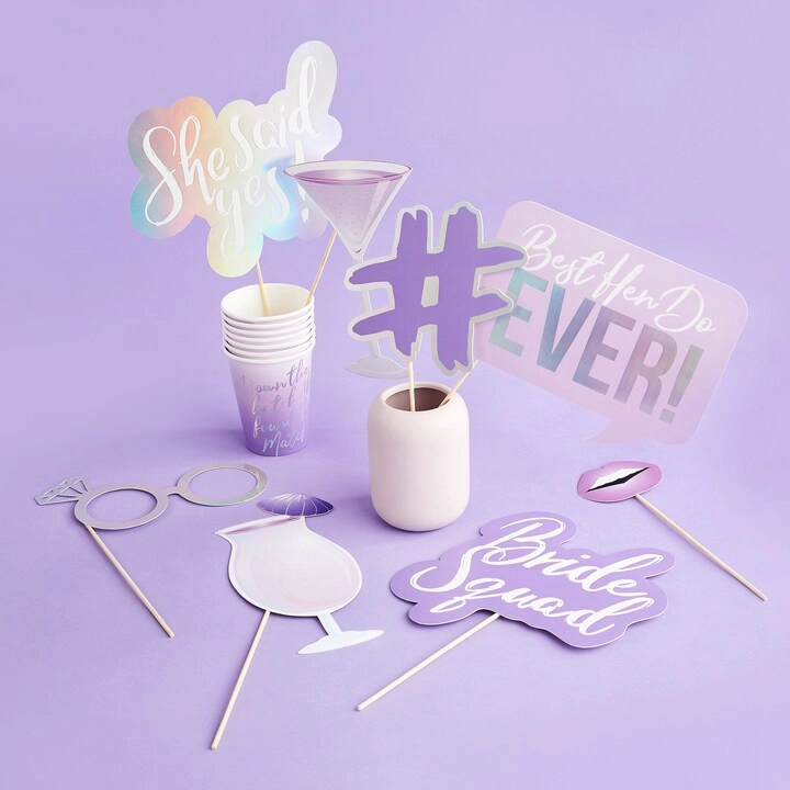 Bride Squad Photo Booth Props - 10/Pack
