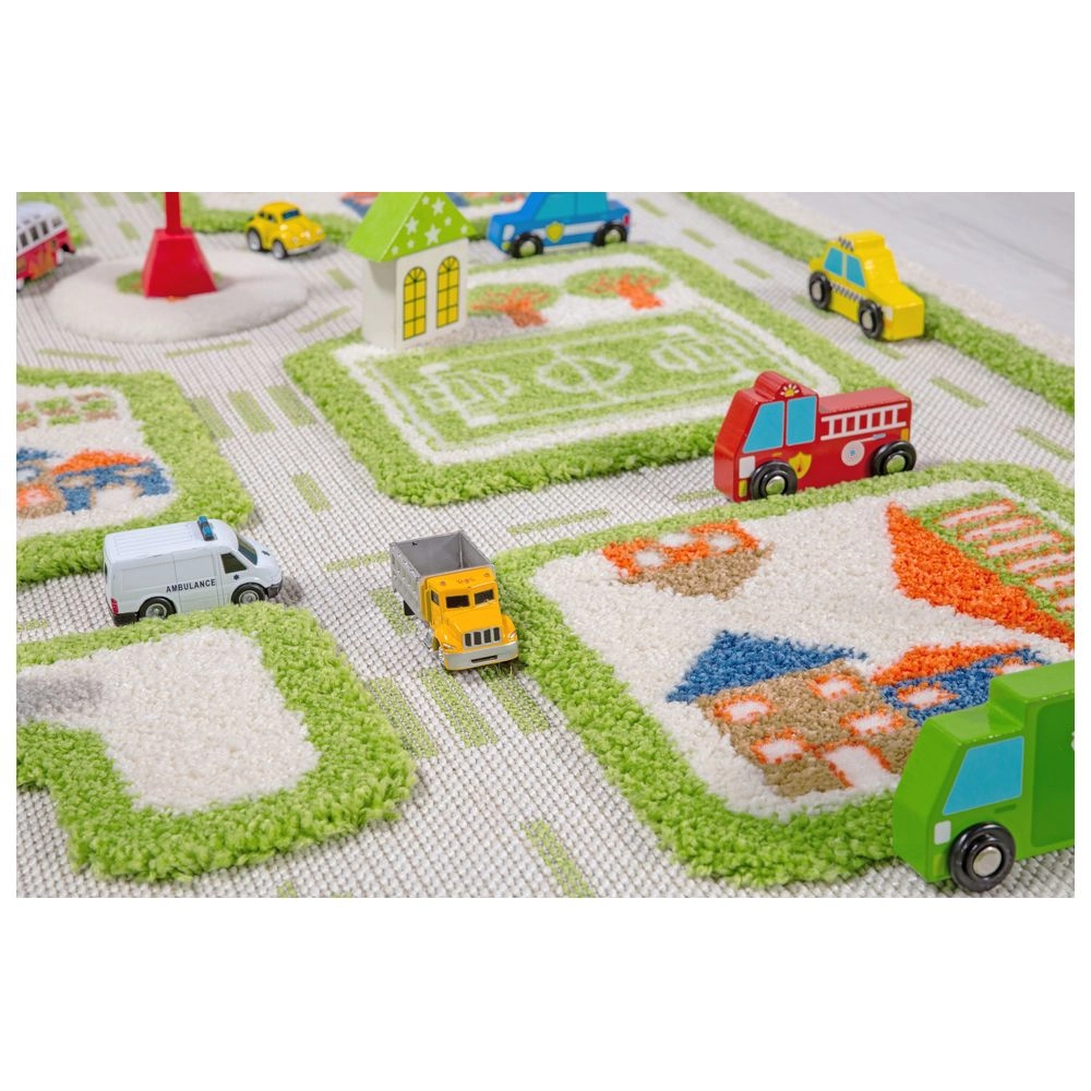 Traffic Design Educational 3D Carpet Playmat - Traffic Blue 12 months