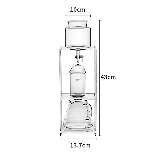 Ice Drip Coffee Maker - Adjustable Rate Dripper Stainless Steel Filter