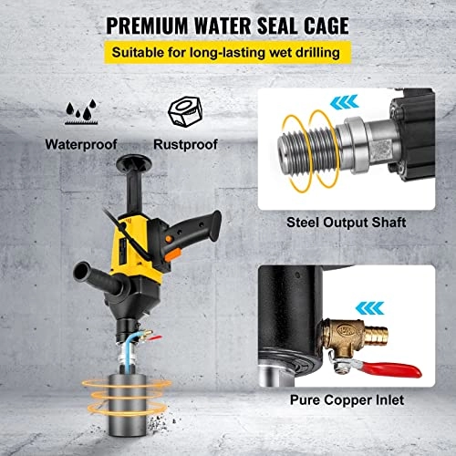 110mm Handheld Diamond Core Drill - 1880W Wet/Dry