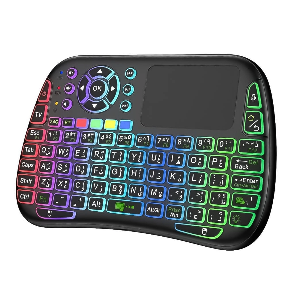 Porodo Mini Wireless Universal Keyboard Remote & Mouse - English and Arabic