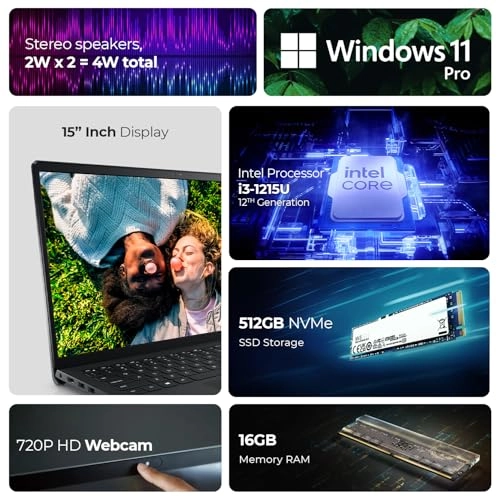 Inspiron 3520 - 15.6'' Core i3-1215U 16GB DDR4 512GB SSD