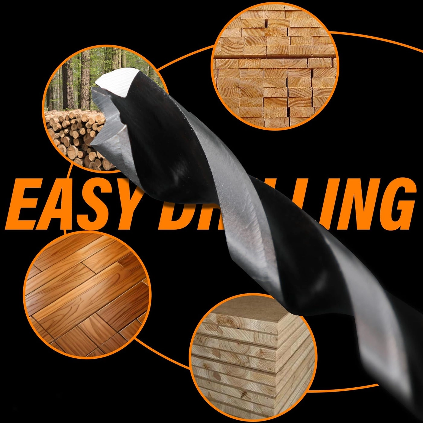 Brad Point Drill Bit Set - 12Pcs (1/8" - 1/2")