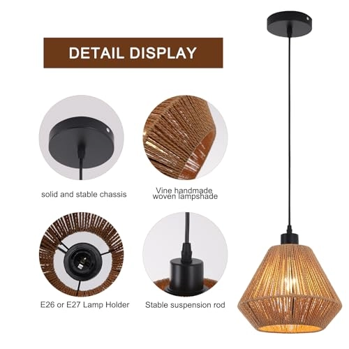 Woven Pendant Lights - Max47' H