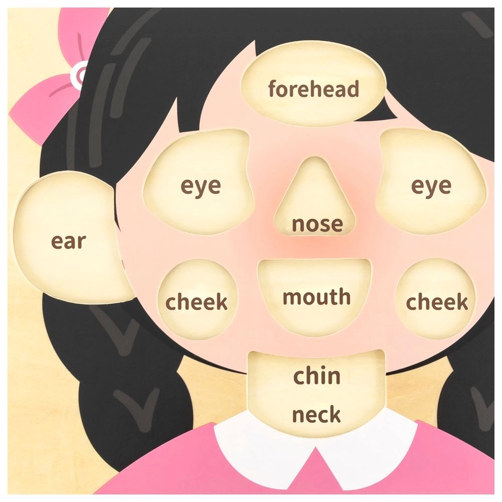 Girls Face Wooden Puzzle (29464294-44665) - 10 pcs