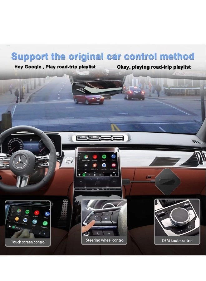 Wireless Android Auto Adapter - Plug and Play 5.8GHz Wi-Fi Bluetooth