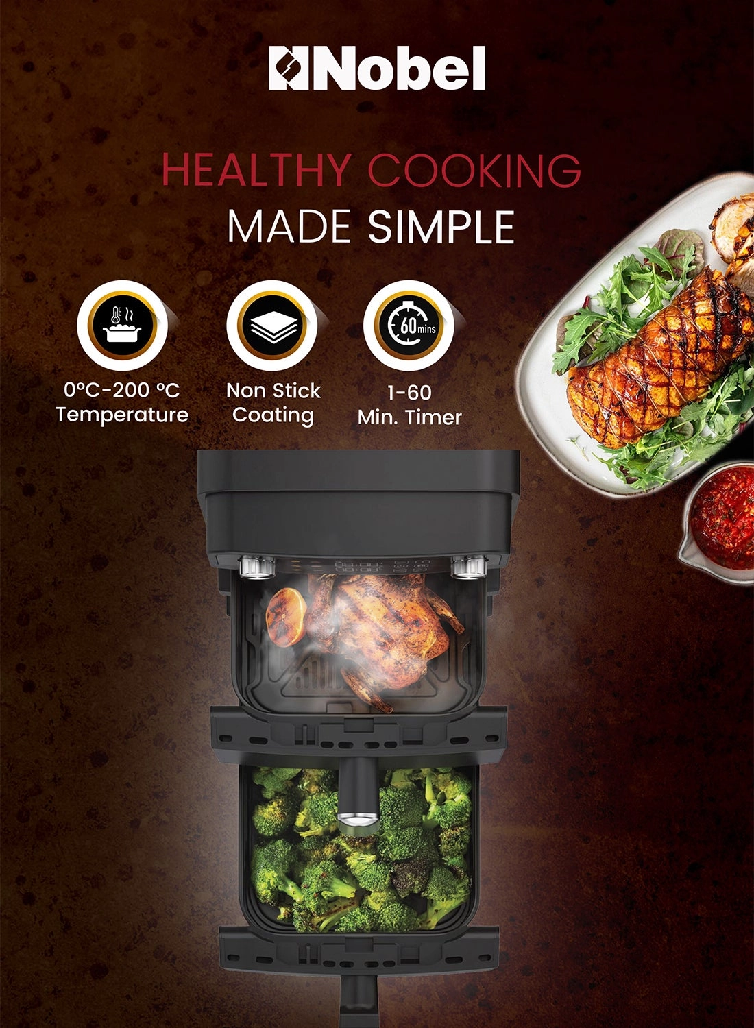 Dual Drawer Digital Air Fryer NAF1201