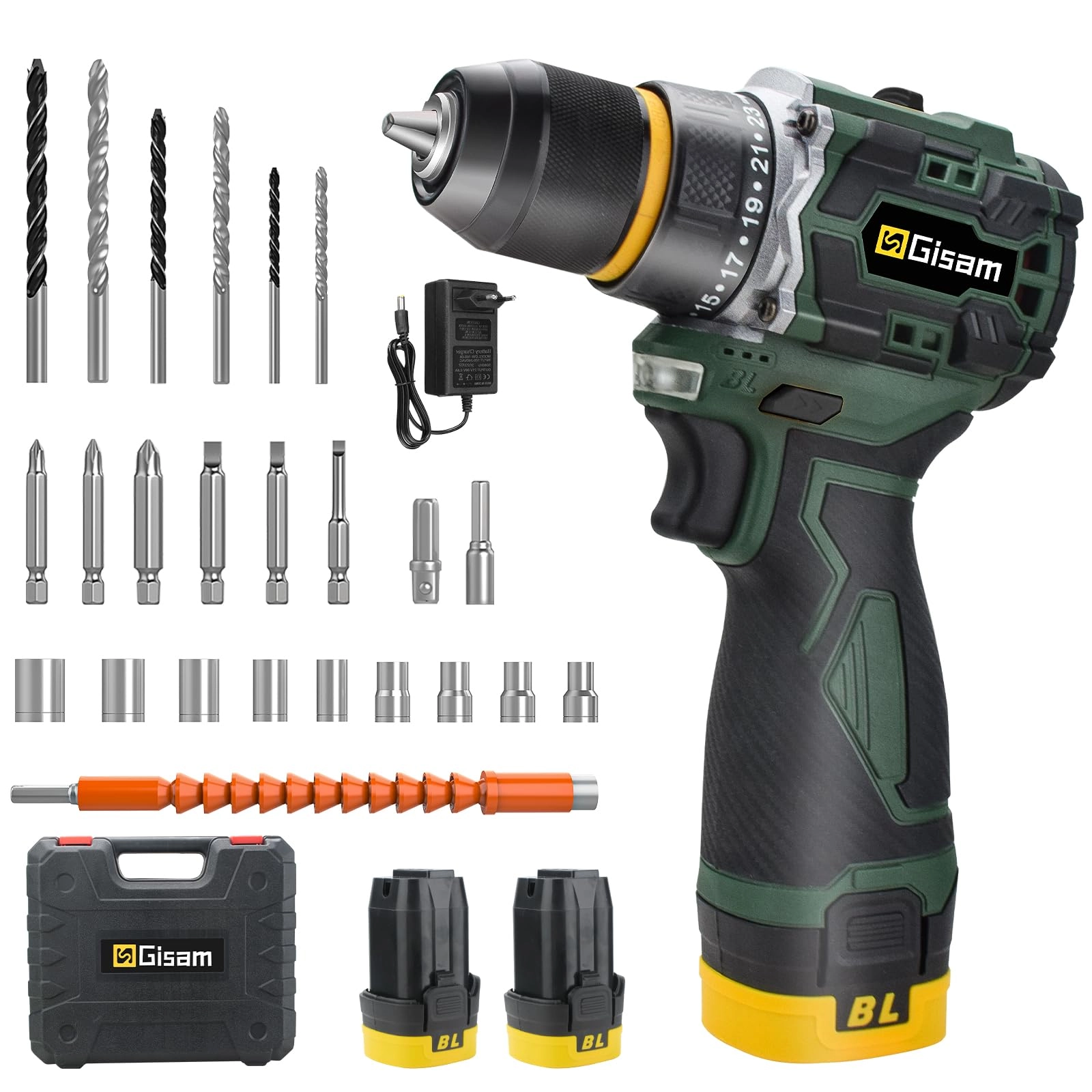 Gisam Cordless Drill Driver - 2000mAh