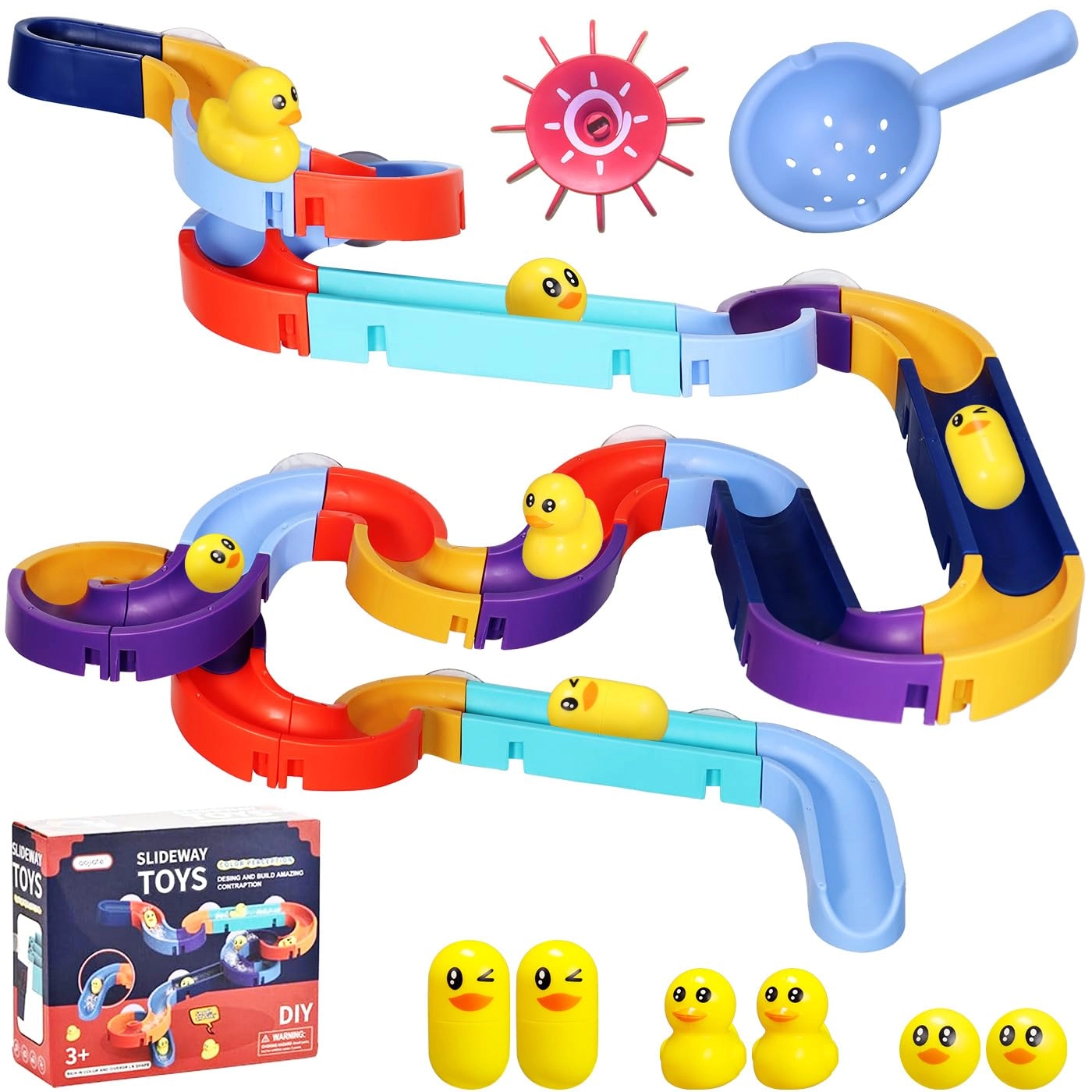 shen zhen wan xiang guo ji mao yi you xian gong si Bath Track Toys - 48PCS Multicolored 3+