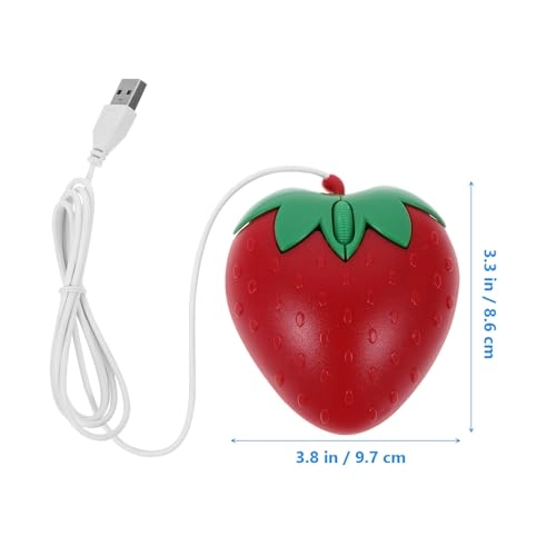 Pink Strawberry Mouse - USB