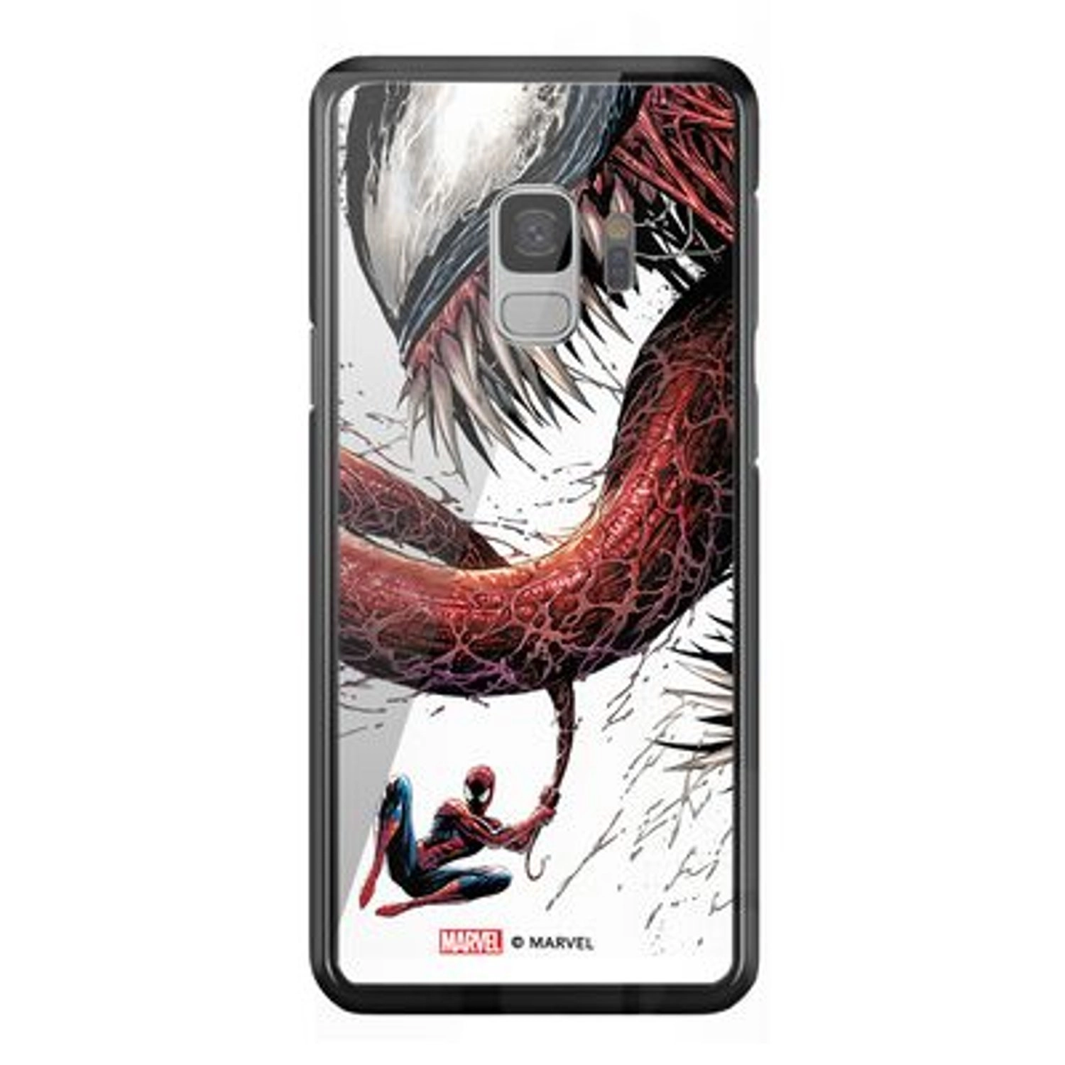 Wackylicious Spiderman And Venom Cover Back Case for Galaxy S9