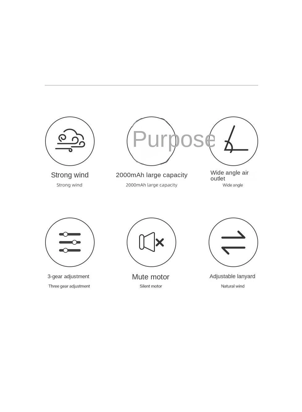 Personal Handheld Fan - Instant Cooling Rechargeable 3 Speed