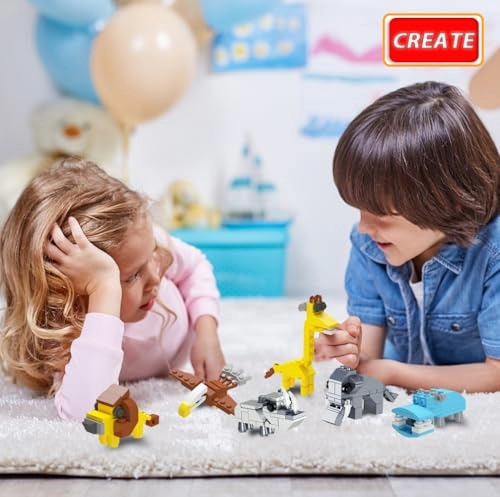 Safari Animal Building Blocks - Animal 24 pcs Pack