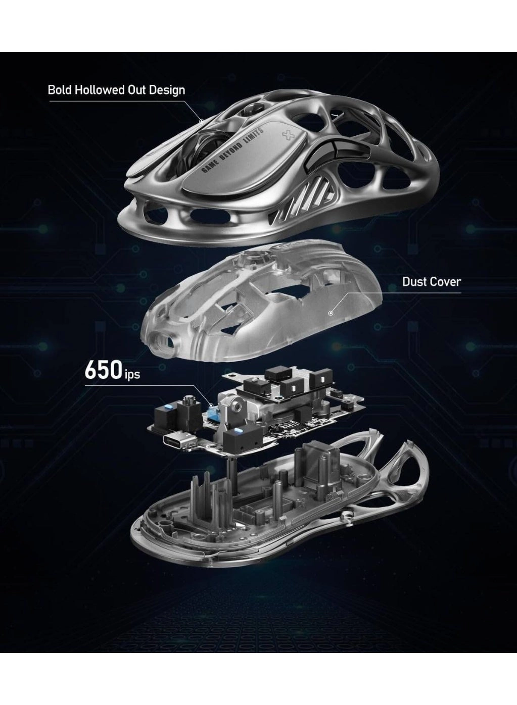 Mercury M2 Gaming Mouse - Bluetooth USB