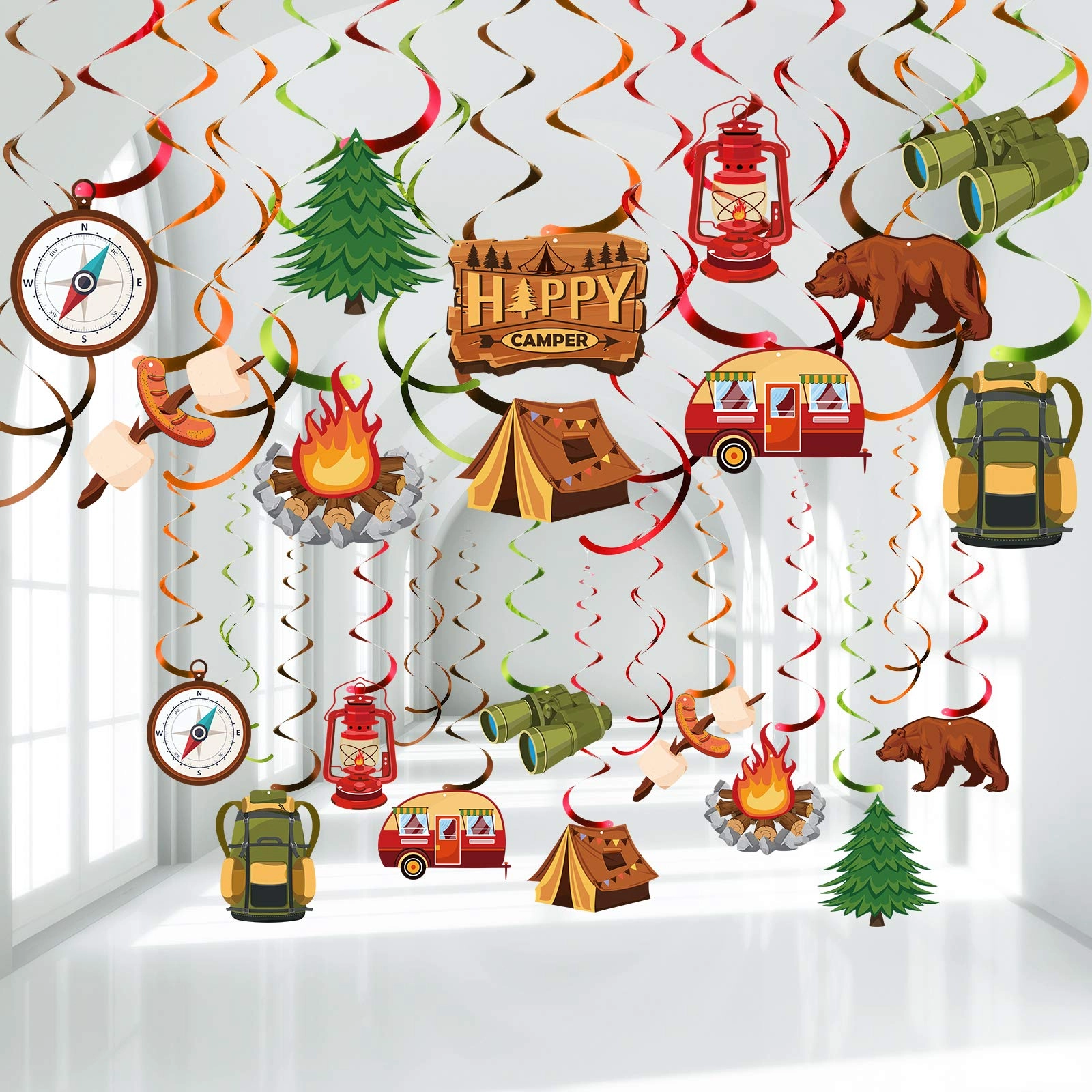 Sumind One Happy Camper - 30 Pcs Birthday