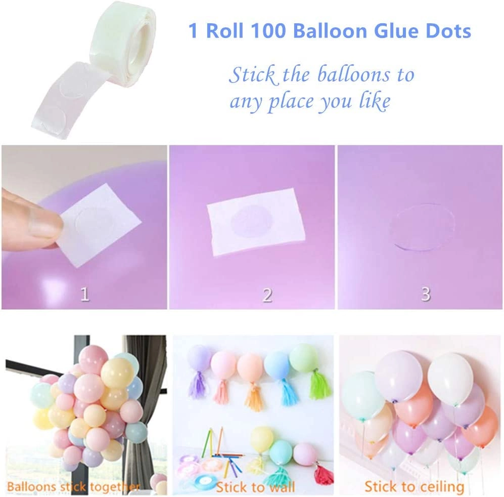 Pastel Balloons + Balloon Arch Kit - 104 Pcs Birthday Unicorn Party Baby Shower