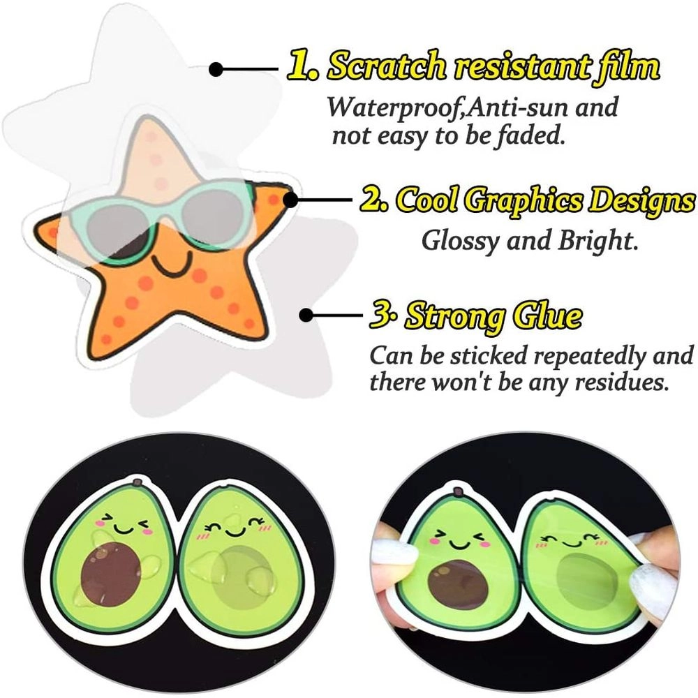 Waterproof Beach Style Stickers - 50pcs