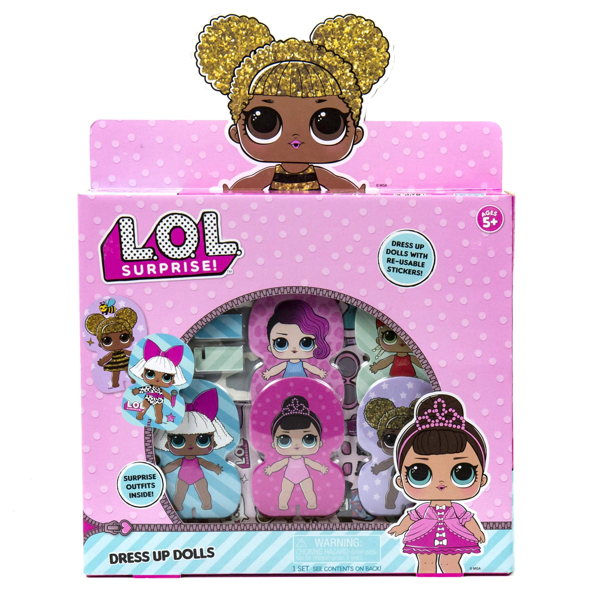 MGA Entertainment Fashion Dress Up Dolls - 5 Doll Stands Repositionable Sticker Kit