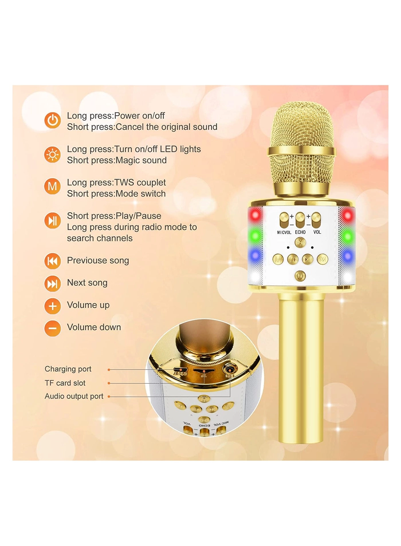 Handheld Wireless Bluetooth Microphone