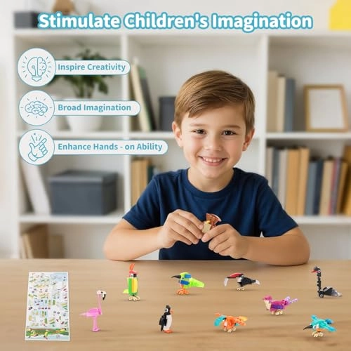 Mini Building Blocks Set - bird 12pcs