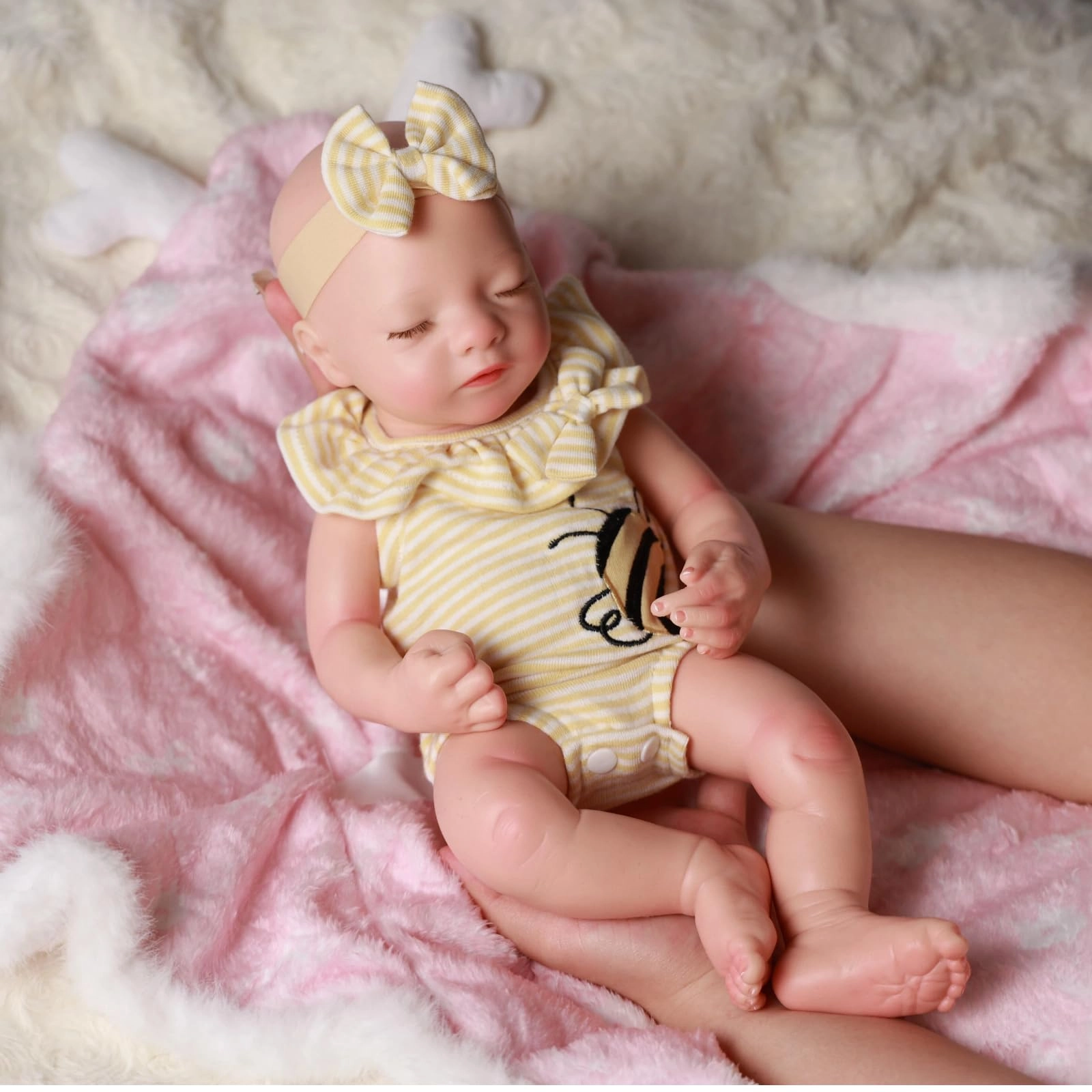Reborn Baby Doll - 16 Inch Full Platinum Silicone Ages 3+