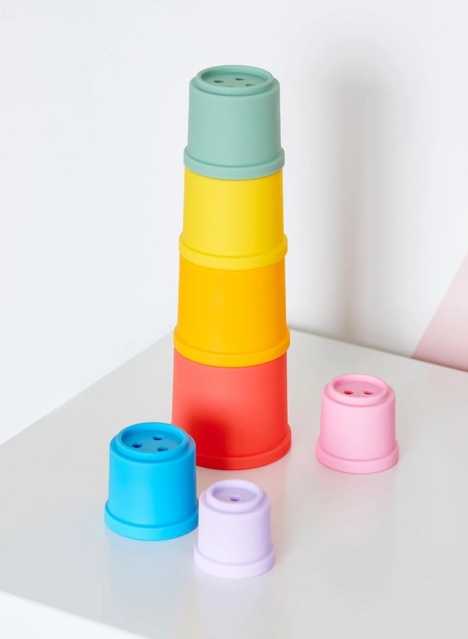 TickiT Silisoft Round Colorful Stacking Cups Rainbow - 7 pieces