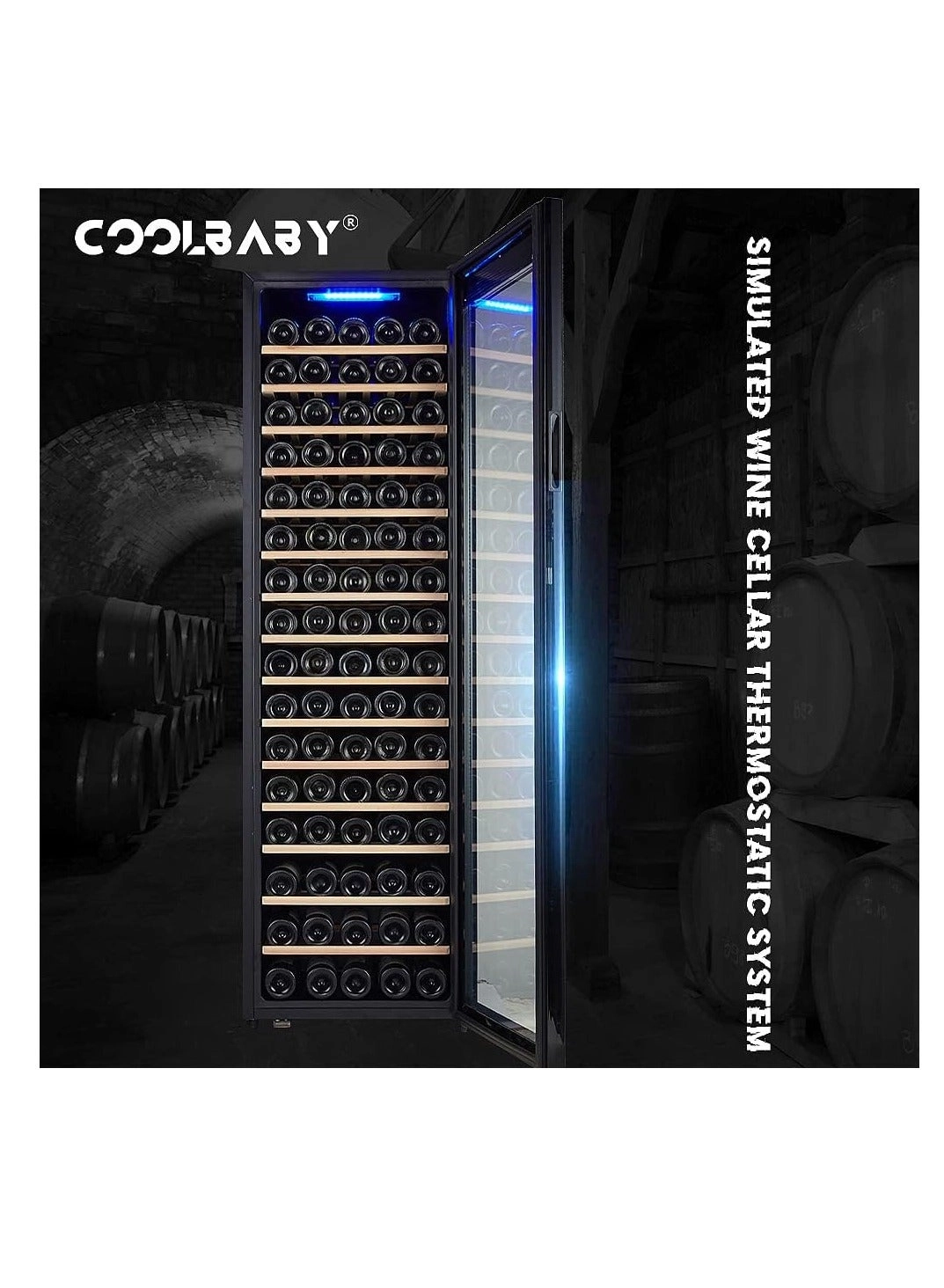 Thermostatic Wine Storage Cabinet - 110-Bottle 500L