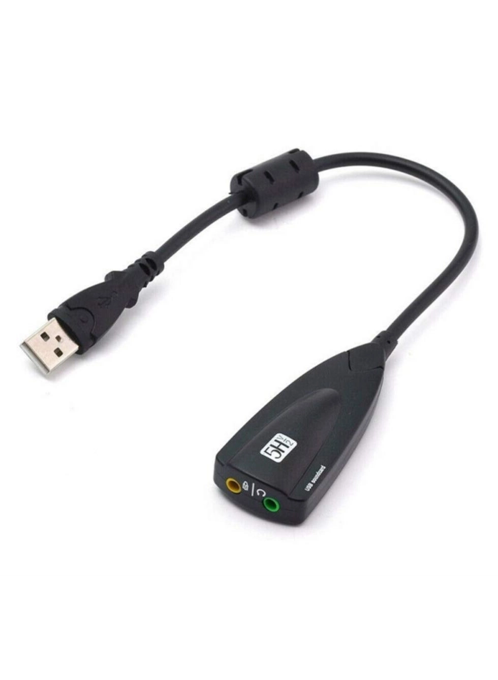 AROAQ Usb External Sound Adapter - Usb7.1 Stereo Black