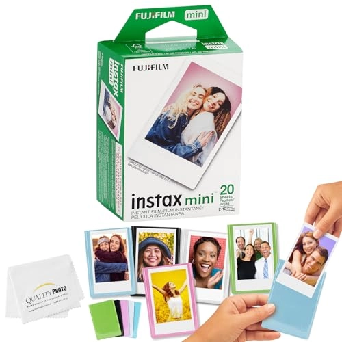 instax Mini Instant Film - 20 Exposures + Sticker Frames for Instax Prints - 20