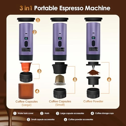 Portable Coffee Maker - 90 Milliliters NS/DG/Ground Coffee