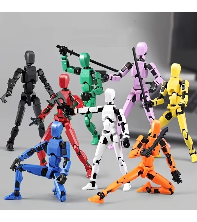 Generic Robot Doll - Multi-Joint Articulated 3D Model Desktop Ornament