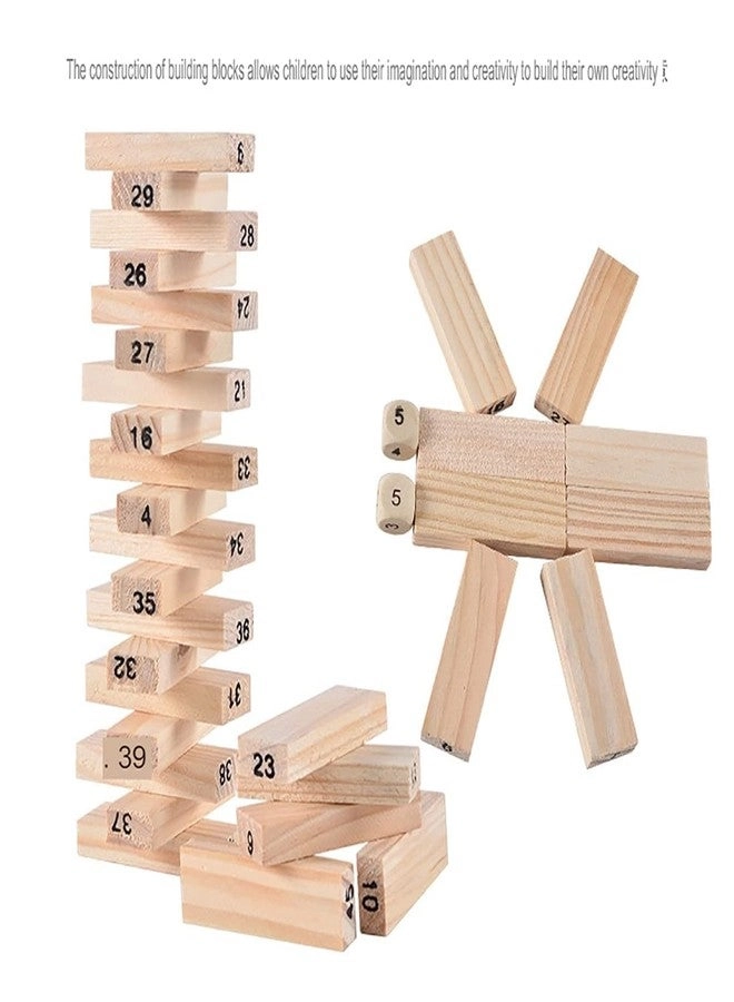 Wooden Building Blocks Puzzle Game - 54 pcs