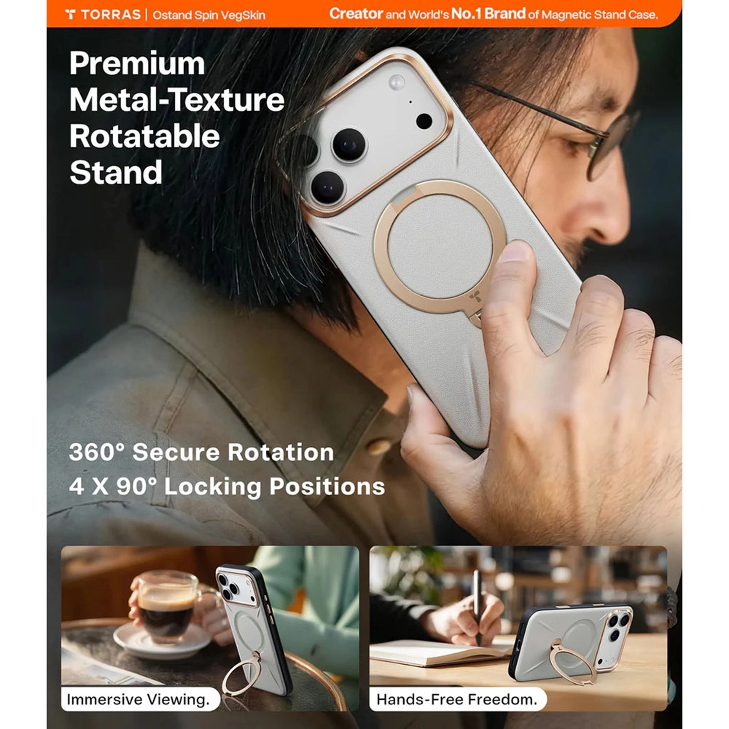 Ostand Spin VegSkin Series Case with MagSafe for iPhone 17 Pro