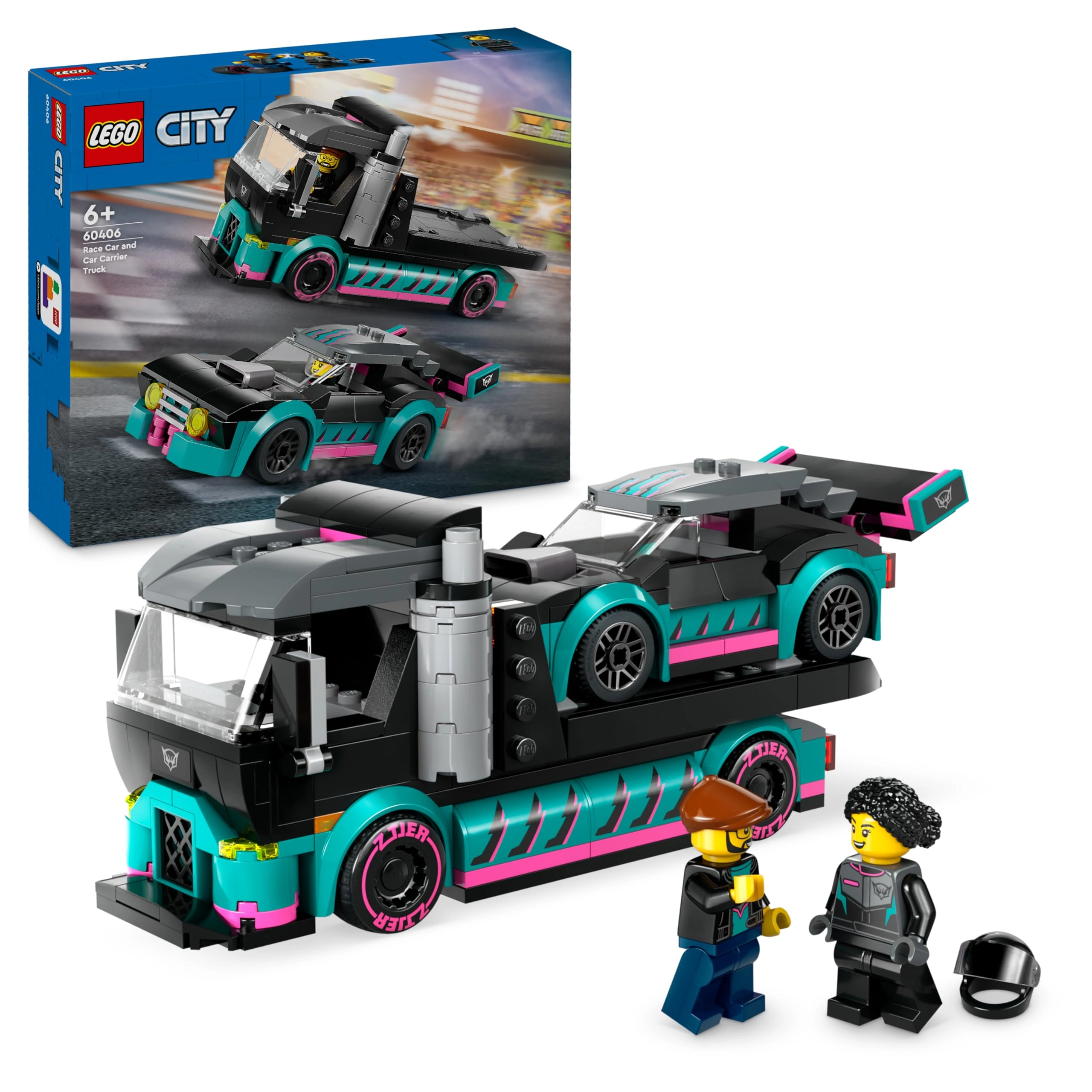 LEGO City Race Car and Car Carrier Truck (60406)